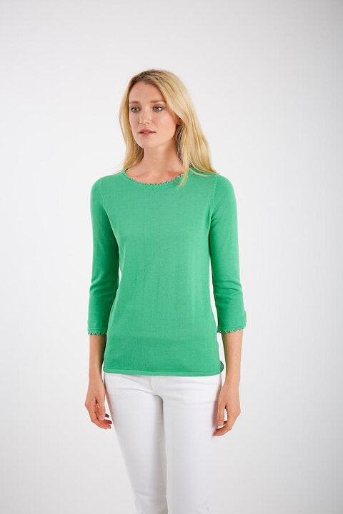 Pima Cotton Pullover w/Loop Trims #183347