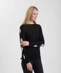Cashmere Sweater Diamond Intarsia Sleeves #191704