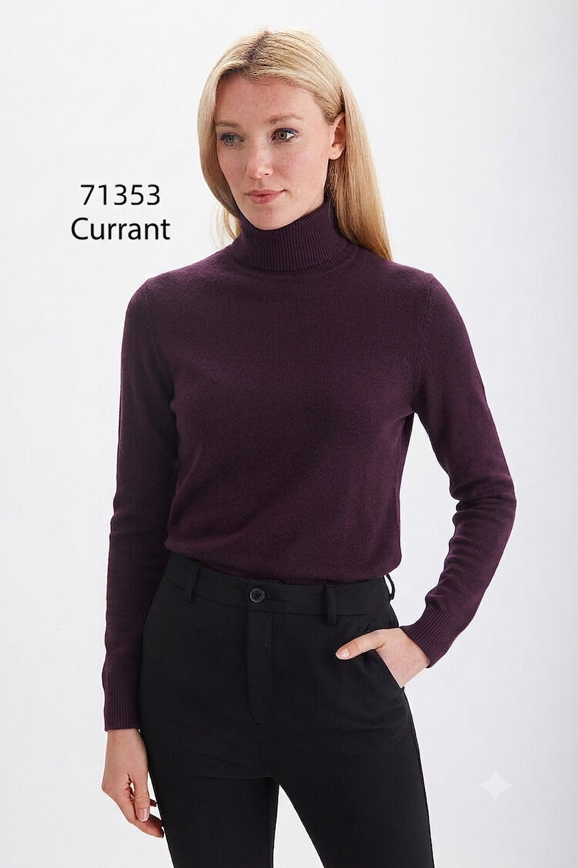 Pima Cotton Long Sleeve Turtleneck  #71353A