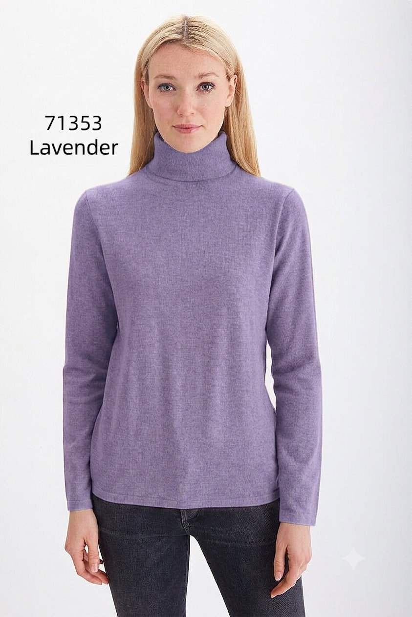 Pima Cotton Long Sleeve Turtleneck  #71353A