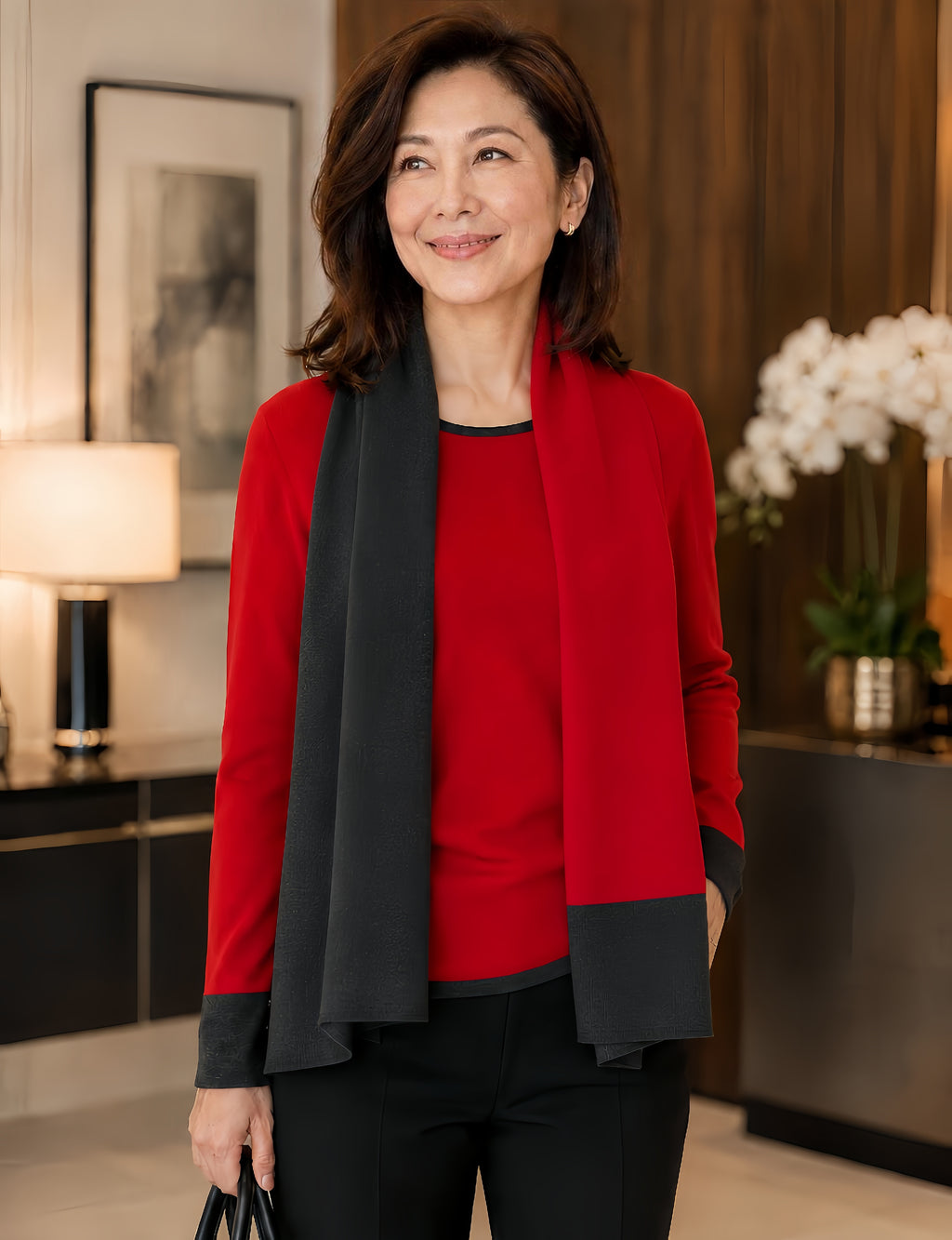 Premium Merino Wool Sweater & Matching Scarf Set #91605